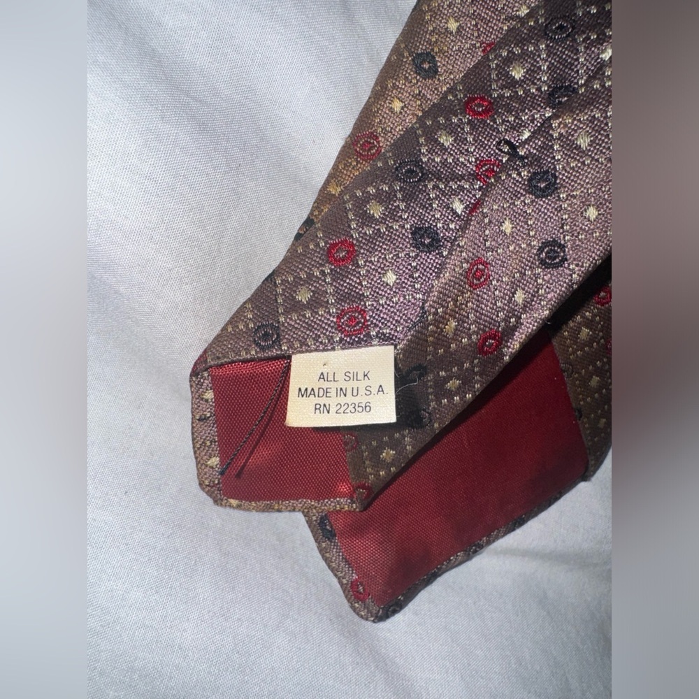 Patterned Brown Tie - image 3